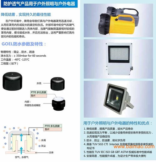 供應(yīng)GOEL防護(hù)透氣產(chǎn)品 為戶外照明與電器行業(yè)提供關(guān)鍵機(jī)電零部件